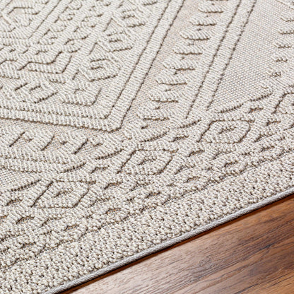 Hibah Natural Gray Outdoor Area Rug - Clearance