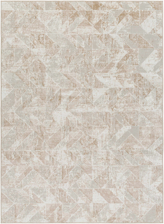 Gonca Gray Geometric Area Rug - Clearance