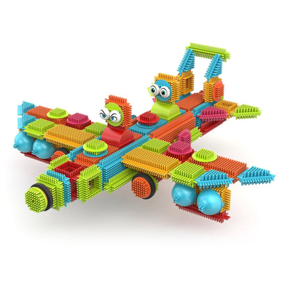 Contixo ST5 Bristle Shape STEM Blocks - 144 Pcs 3D Building Tiles Set