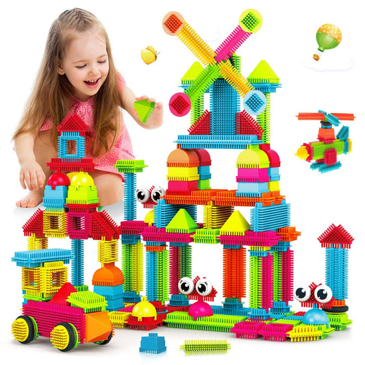 Contixo ST5 Bristle Shape STEM Blocks - 144 Pcs 3D Building Tiles Set