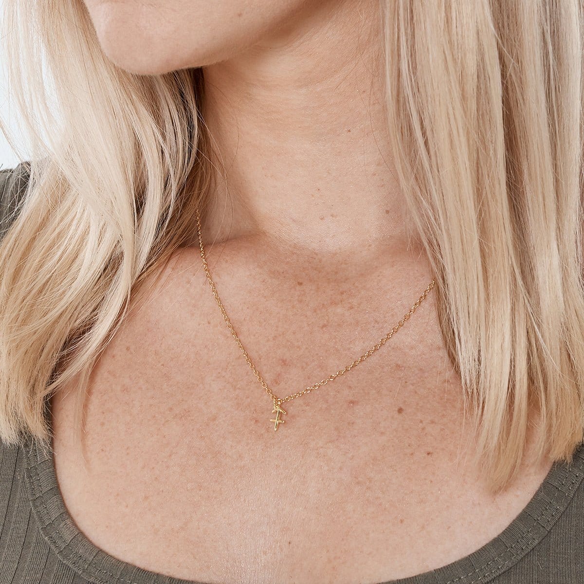 Starry Night Sagittarius Zodiac Necklace