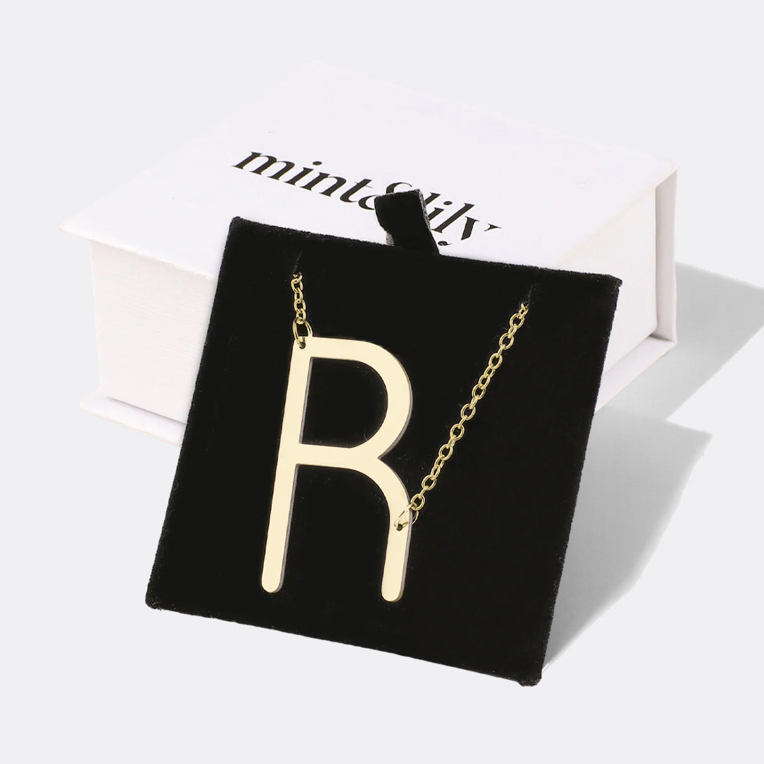 Mint & Lily Statement Initial Necklace
