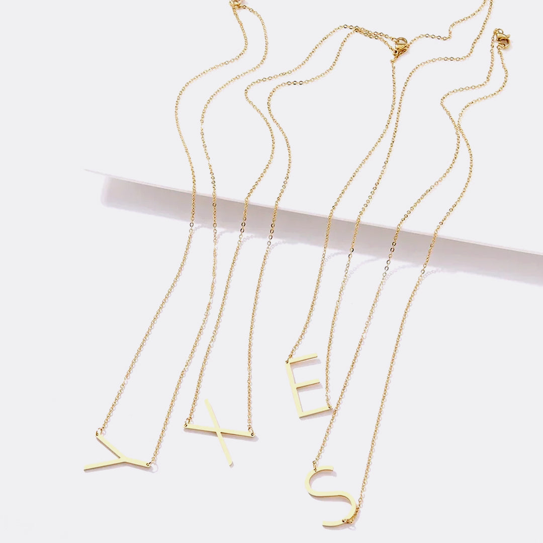 Mint & Lily Statement Initial Necklace