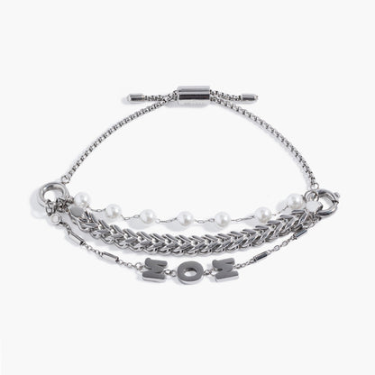 Mom Pearl Stranded™ Bracelet Set