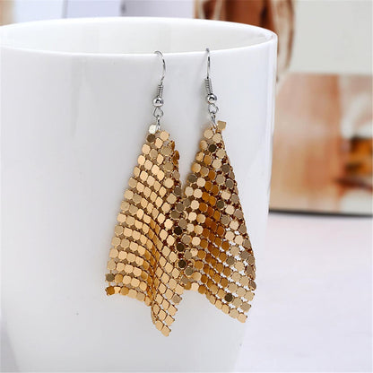 Goldtone Matt Drop Earrings