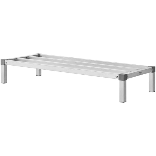 VEVOR Newly Upgraded!Aluminum Dunnage Rack Stationary Dunnage Rack 48' x 20' x 8' Storage Rack - Silver 2