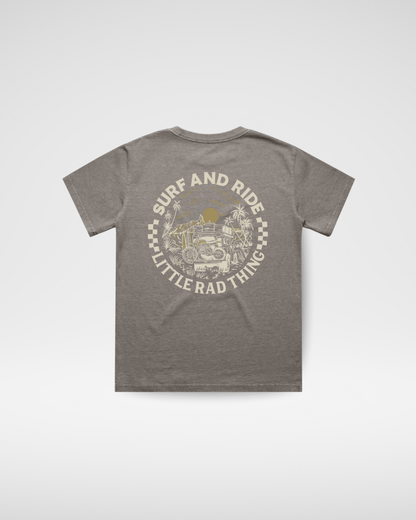 Surf N Ride Tee - Faded Gray