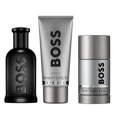 Hugo Boss Bottled Parfum 3 Pcs Set For Men: 3.3 Parfum Spray + 3.3 Shower Gel + 2.4 Deodorant Stick