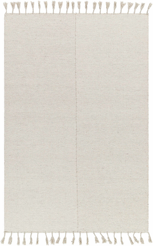 Abhay Cream Wool Area Rug - Clearance