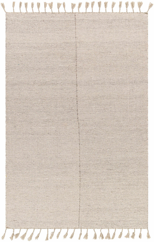 Abhay Beige Wool Area Rug