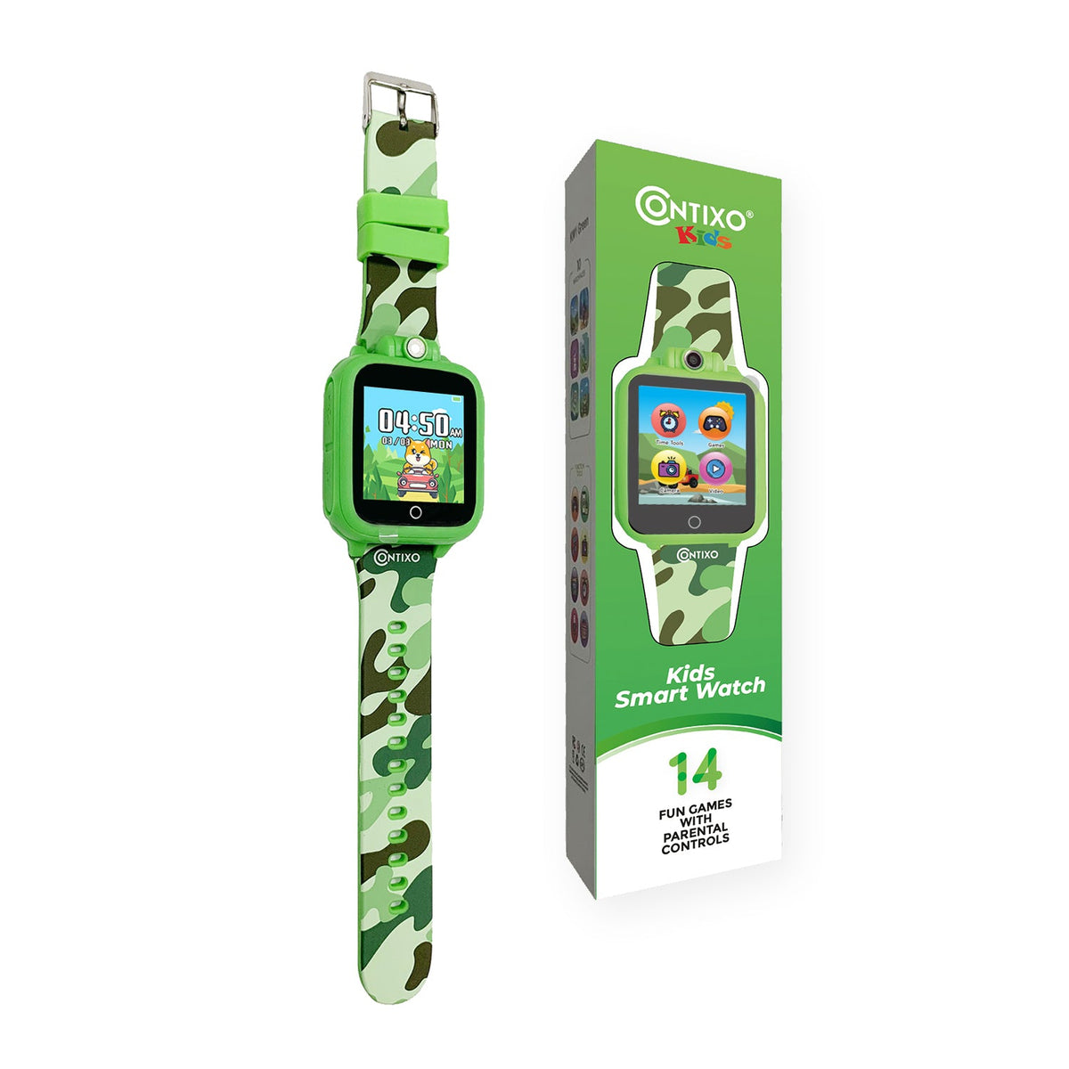 Contixo Smart Watch for Kids With Educational Games, HD Touch Screen, Camera, and MP3 Music Player