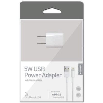 Apple Original Lighting Wall Charger - Cube & 3 Ft Lightning Cable