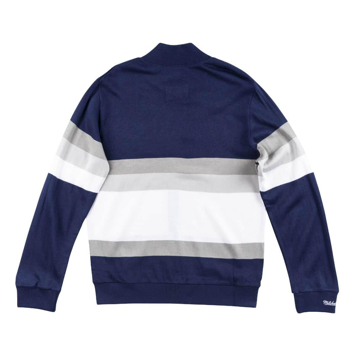 Mitchell & Ness Men's NFL Front Stripe Full Zip Sweater Dallas Cowboys