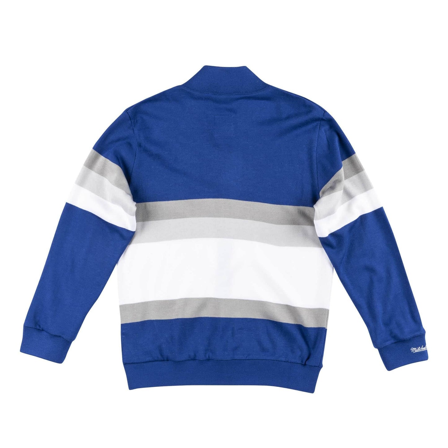 Mitchell & Ness Men's MLB Front Stripe Full Zip Sweater Los Angeles Dodgers