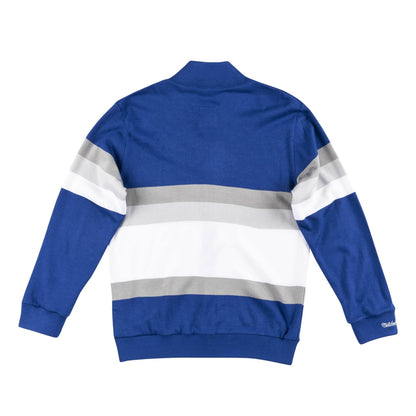Mitchell & Ness Men's MLB Front Stripe Full Zip Sweater Los Angeles Dodgers