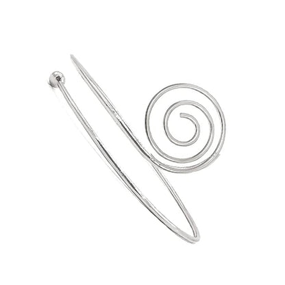 Silvertone Swirl Arm Cuff