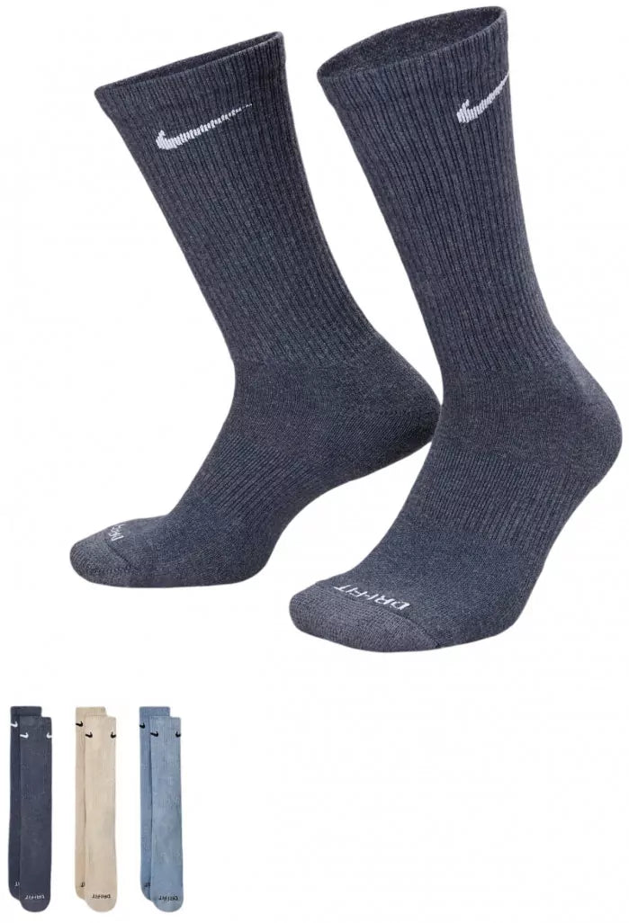 Nike Men's 3 Pack Dri-Fit Plus Crew Socks - SX6888-901