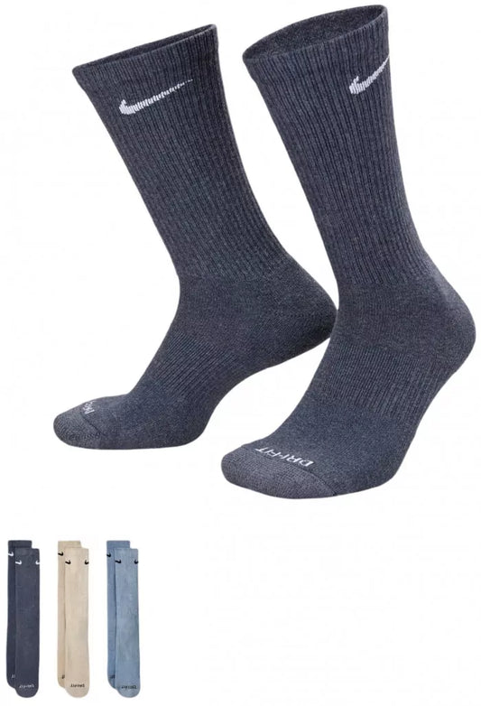 Nike Men's 3 Pack Dri-Fit Plus Crew Socks - SX6888-901