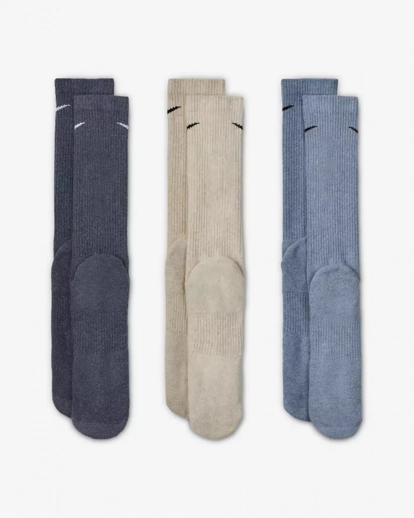 Nike Men's 3 Pack Dri-Fit Plus Crew Socks - SX6888-901