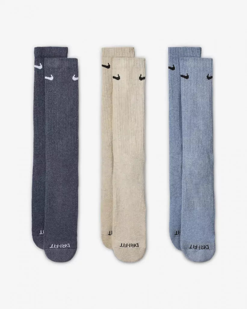 Nike Men's 3 Pack Dri-Fit Plus Crew Socks - SX6888-901