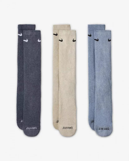 Nike Men's 3 Pack Dri-Fit Plus Crew Socks - SX6888-901