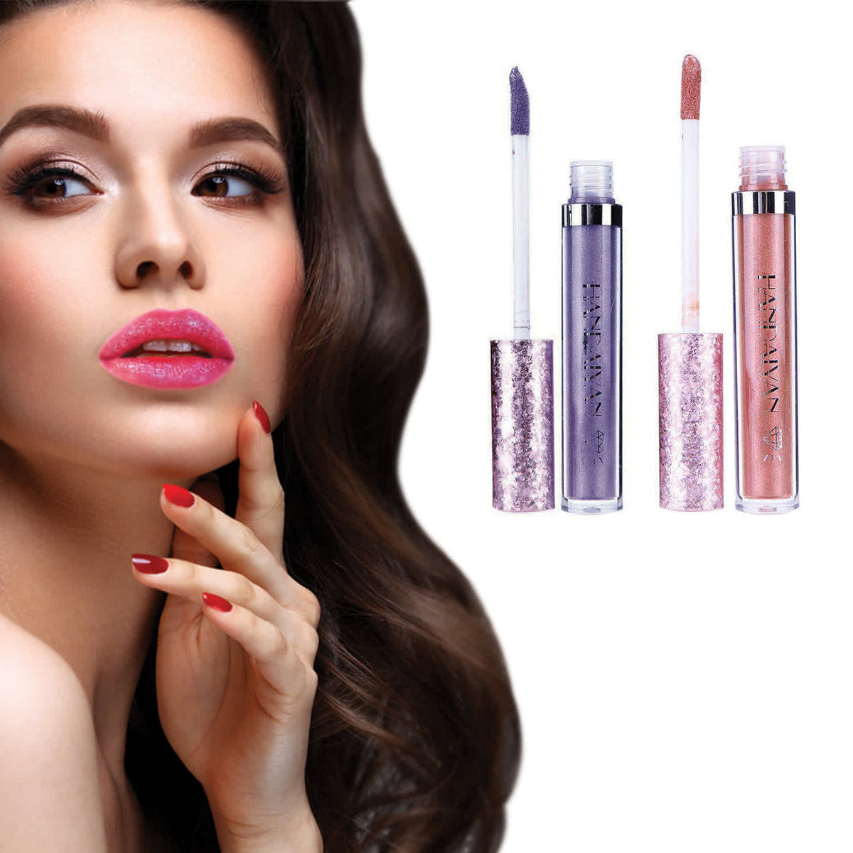 La Sante 2-Pack: Mermaid Diamond Glitter Liquid Lip Gloss