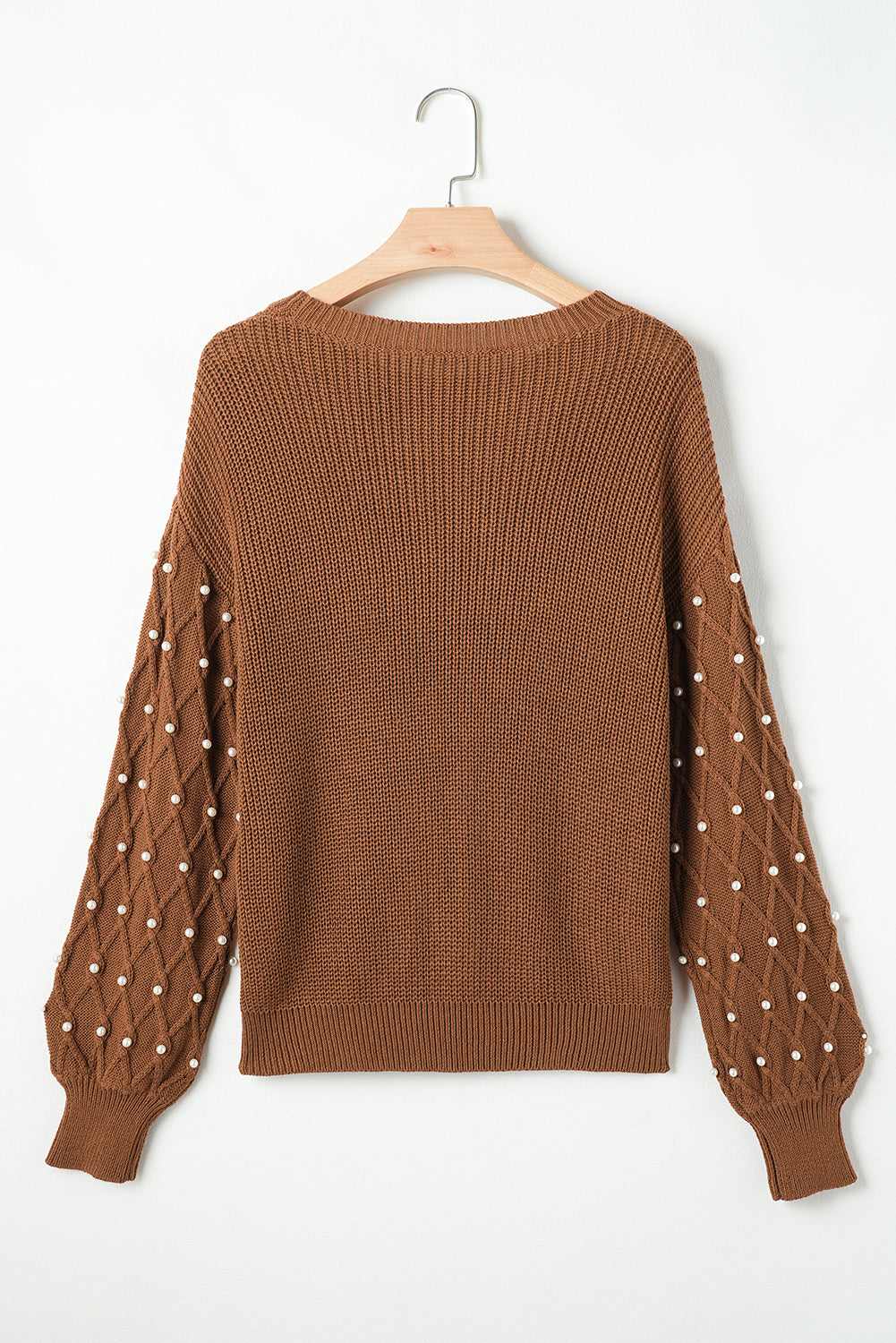 Threaded Pear Evelyn Beaded Drop Shoulder Sweater