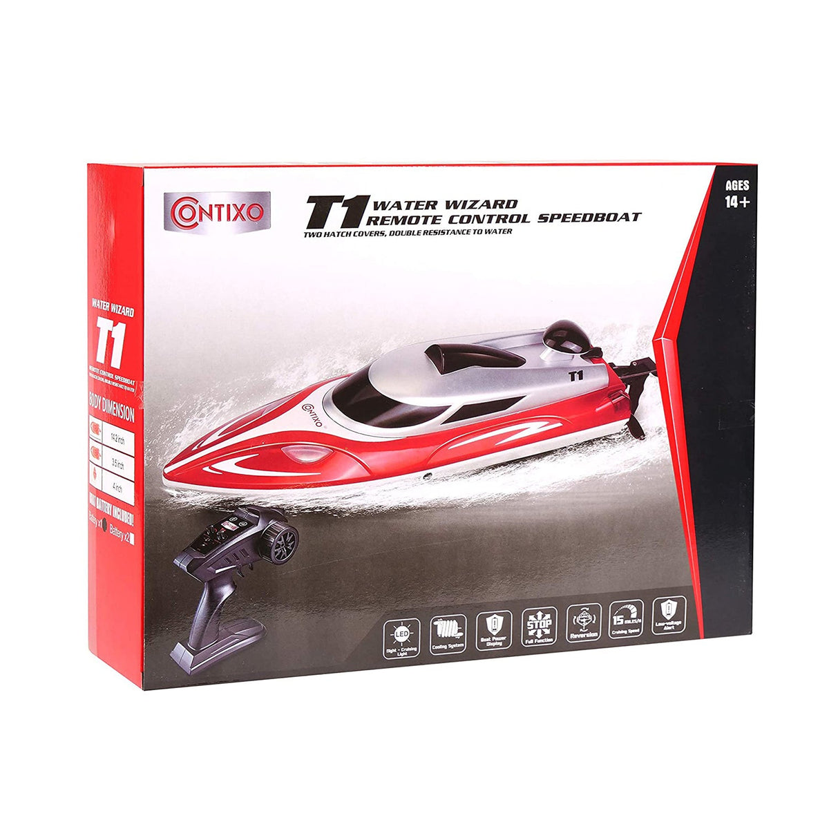 Contixo T1 Water Wizard RC Remote Control Speed Boat