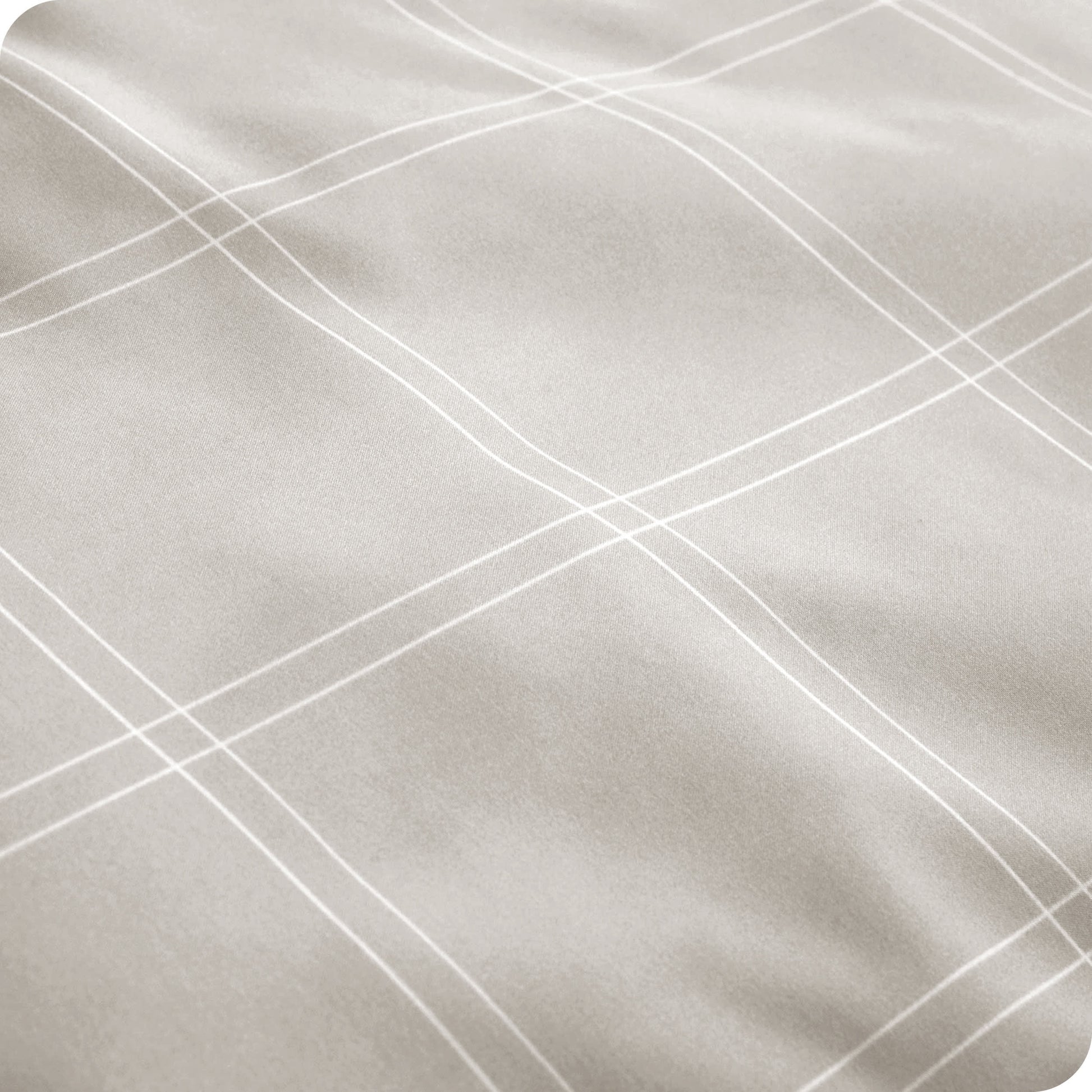 Modern Plaid - Stone/White-