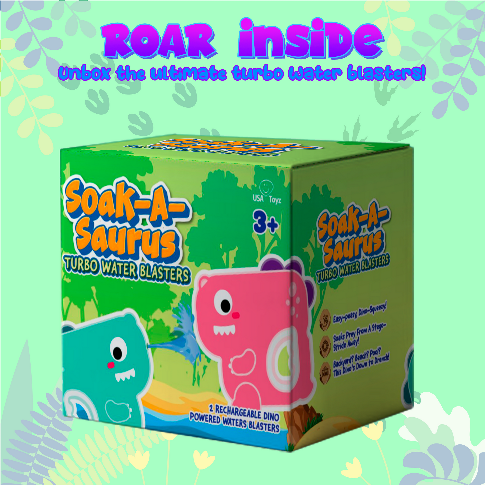 Blue and pink water blaster-