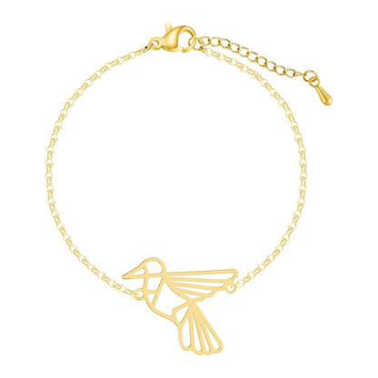 Goldtone Open Bird Charm Bracelet