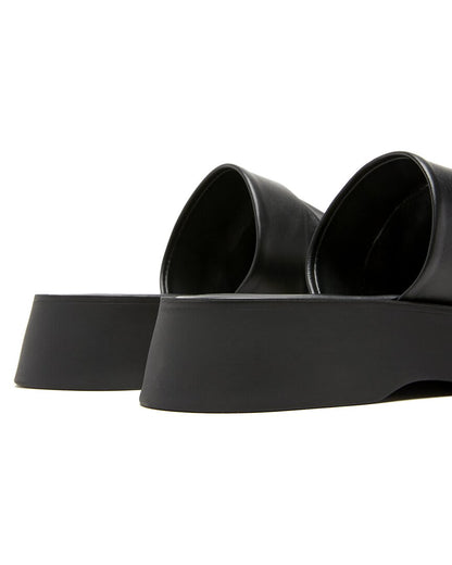 1 Black leather-