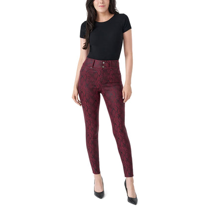Burgundy Snake Print-