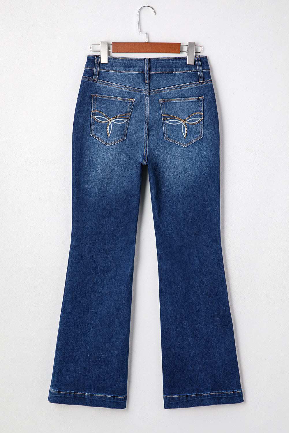 Threaded Pear Samantha Western Stitch Patched Pocket Bootcut Jeans