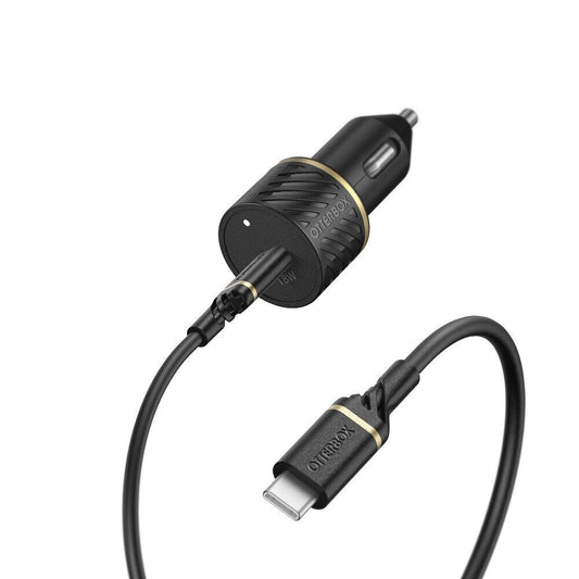 Otterbox Usb-C to Usb-C Fast Charge Car Charging Kit -18w 1m/3.3ft- Black Shimmer