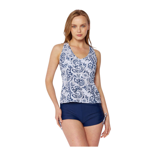Marina West T7031 Tankini Set (Paisley Navy)
