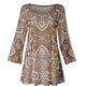 Brown White Paisley Tile