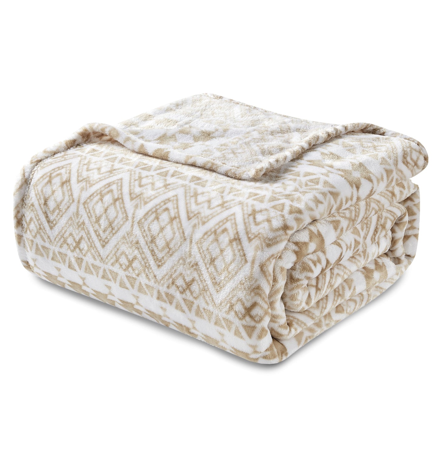 Elegant Comfort Printed Bed or Oversized Couch Blanket - Lightweight for All Season Warmth
