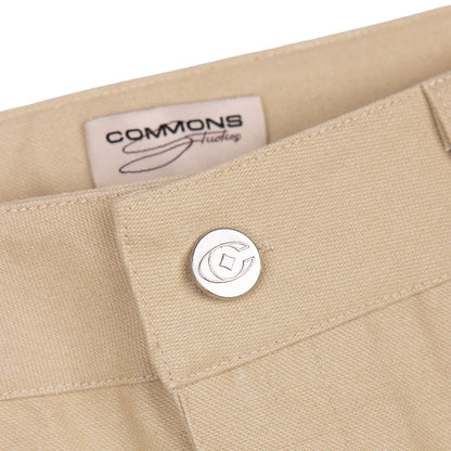 Commons Double Knee Canvas Short Cream