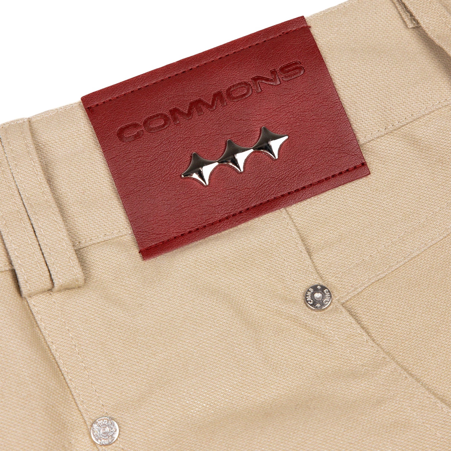 Commons Double Knee Canvas Short Cream