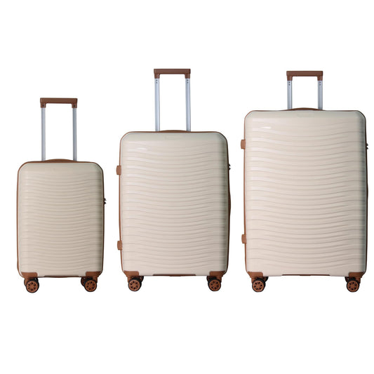 4 Supply 3-Piece Luggage Sets (20", 24", 28"), Suitcase With Wheels, Hardside Suitcase With Four Spinner Wheels And Scratch-Resistant Surface