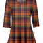 Orange & Brown Autumn Plaid Print