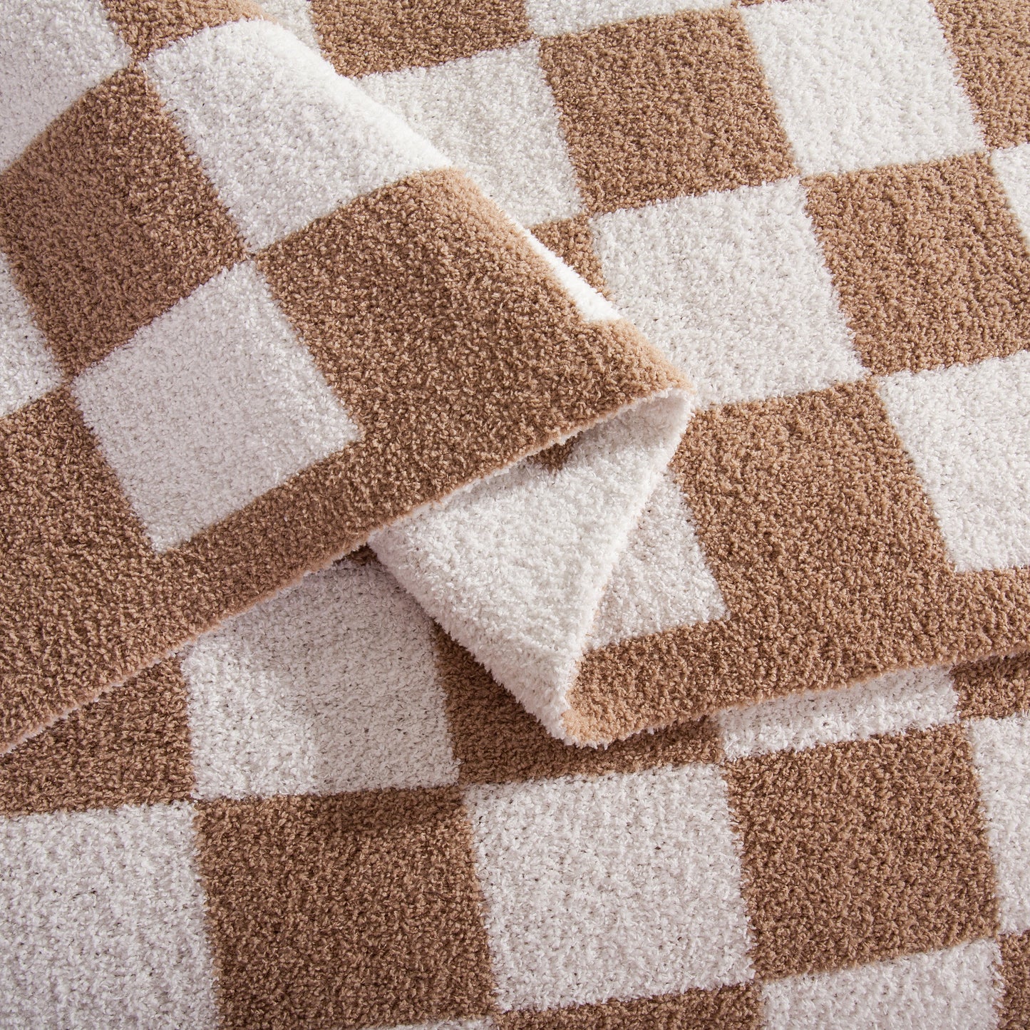 Elegant Comfort 50" x 70"  Ultra Soft Checkered Knitted Throw Blanket