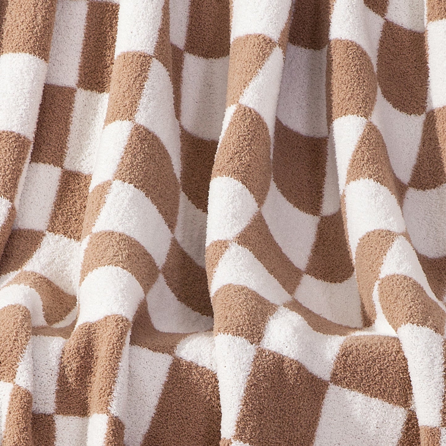 Elegant Comfort 50" x 70"  Ultra Soft Checkered Knitted Throw Blanket