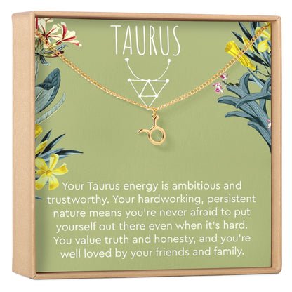 Taurus Zodiac Gift Necklace