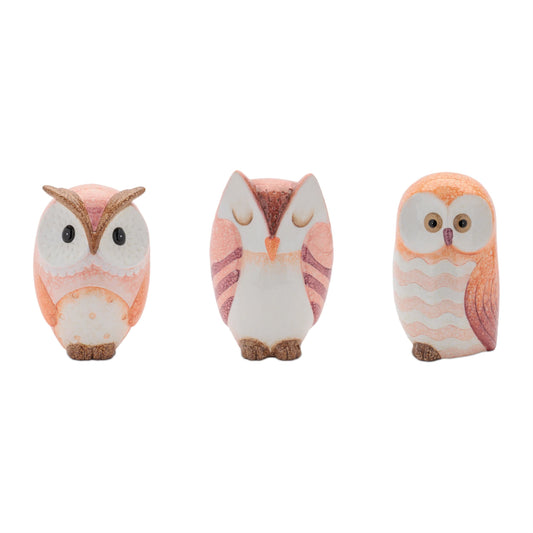 Melrose International Terra Cotta Owl Decor (Set of 3)