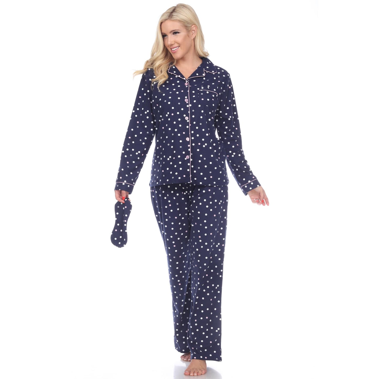Navy Polka Dots-