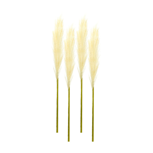 Melrose International Cream Pampas Gass Stem (Set of 4)