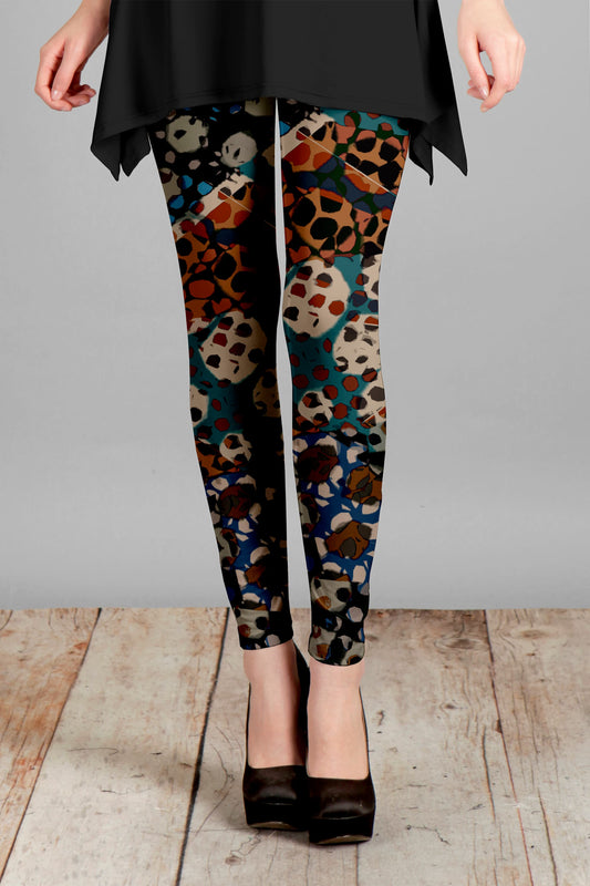 Brown and Turquoise Circular-