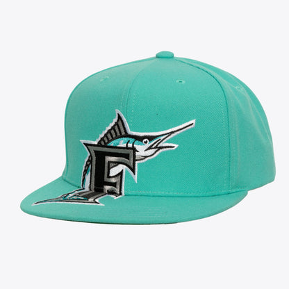 Mitchell & Ness Men's MLB Xl Logo Snapback Coop Marlins Snapback Caps